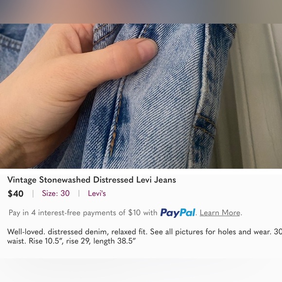 Vintage Blue Denim Jeans - Picture 2 of 12